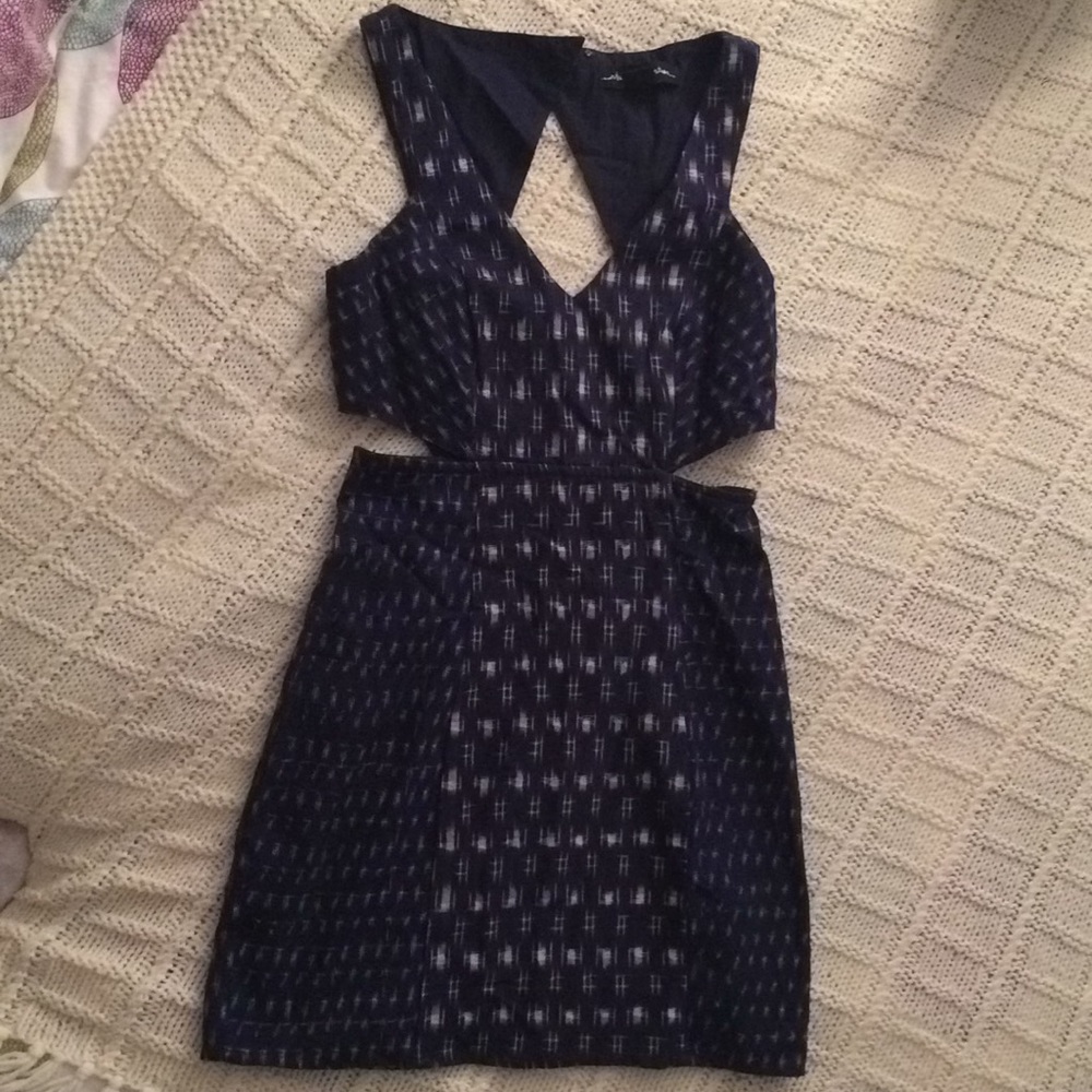 Urban Outfitters Navy Blue Cut-out Dress